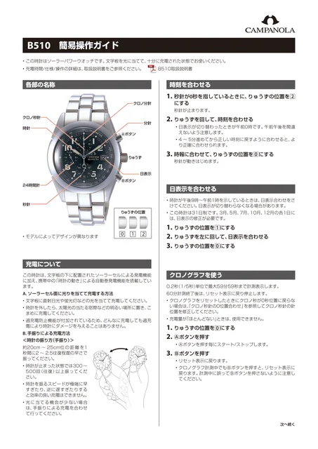 citizen シチズンウオッチB510～B519